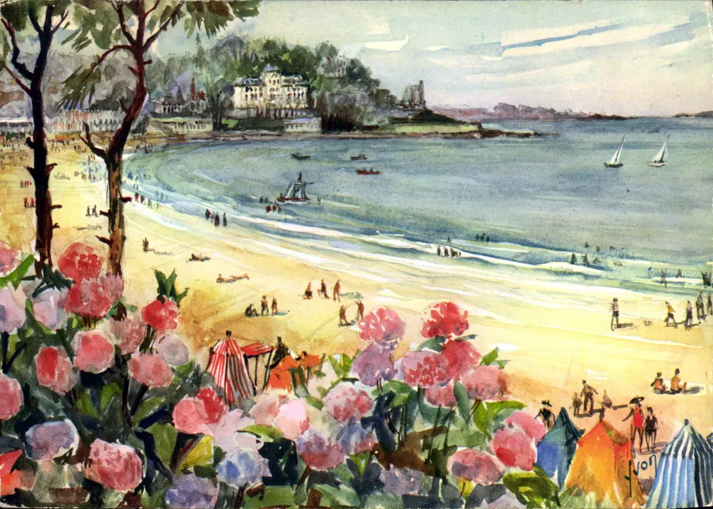 Perros-Guirec (Côtes-du-Nord) — A Praia de Tresiraou — Edições de Arte YVON - Frente