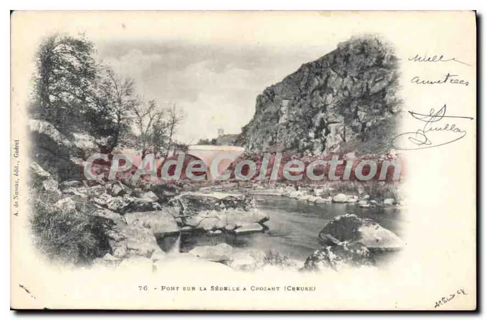 Ponte sobre a Sédelle em Chozant (Creuse) — A. de Nousse, Ablit, Gudet — n°76 - Frente