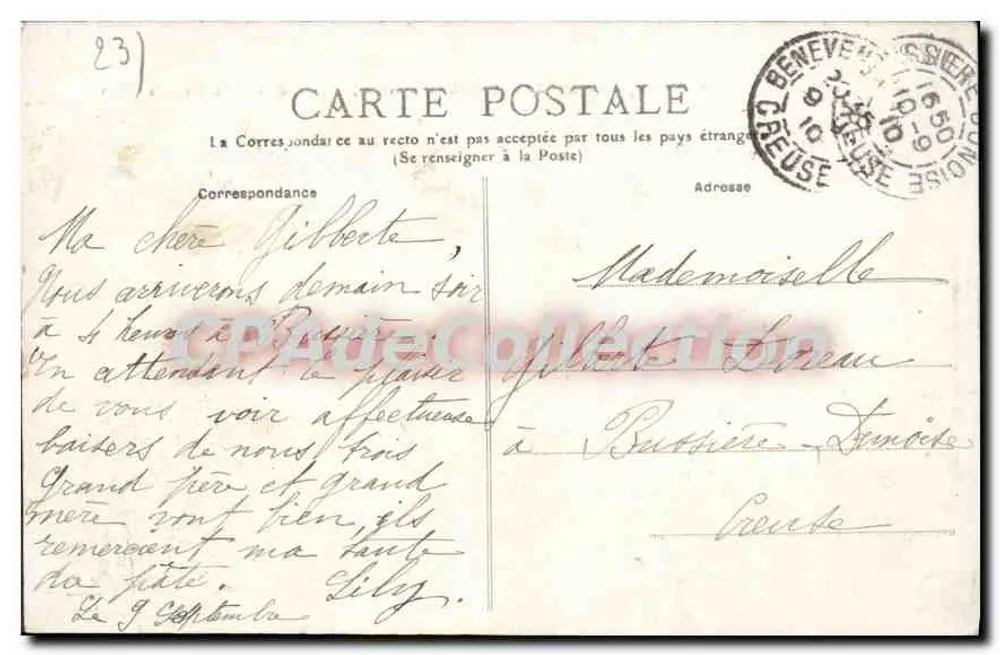 Busséau d'Ahun — Viadukt und Brücke über die Creuse — unbekannter Verlag, Nr. 203 - Rückseite