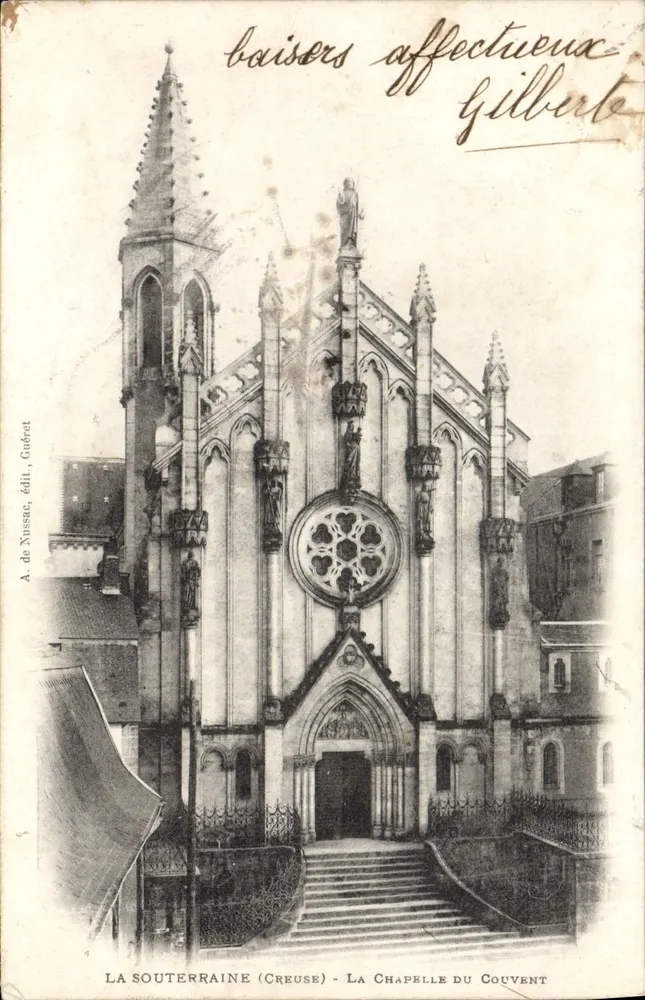 La Souterraine (Creuse) — A Capela do Convento — A. de Nussac, editor, Cudré - Frente