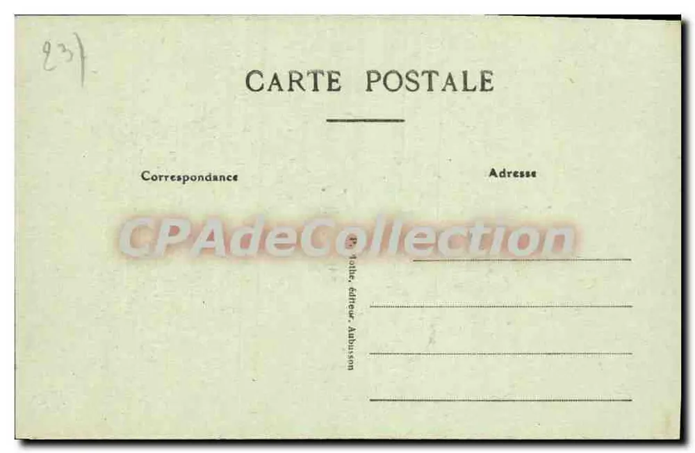 Guéret — O Jardim e as Charmilles — CPAdeCollection - Verso