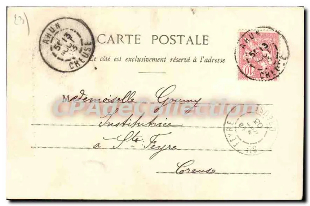 Tour de Bridier, perto de La Souterraine (Creuse) — A. de Nussac, editor, n°22 - Verso