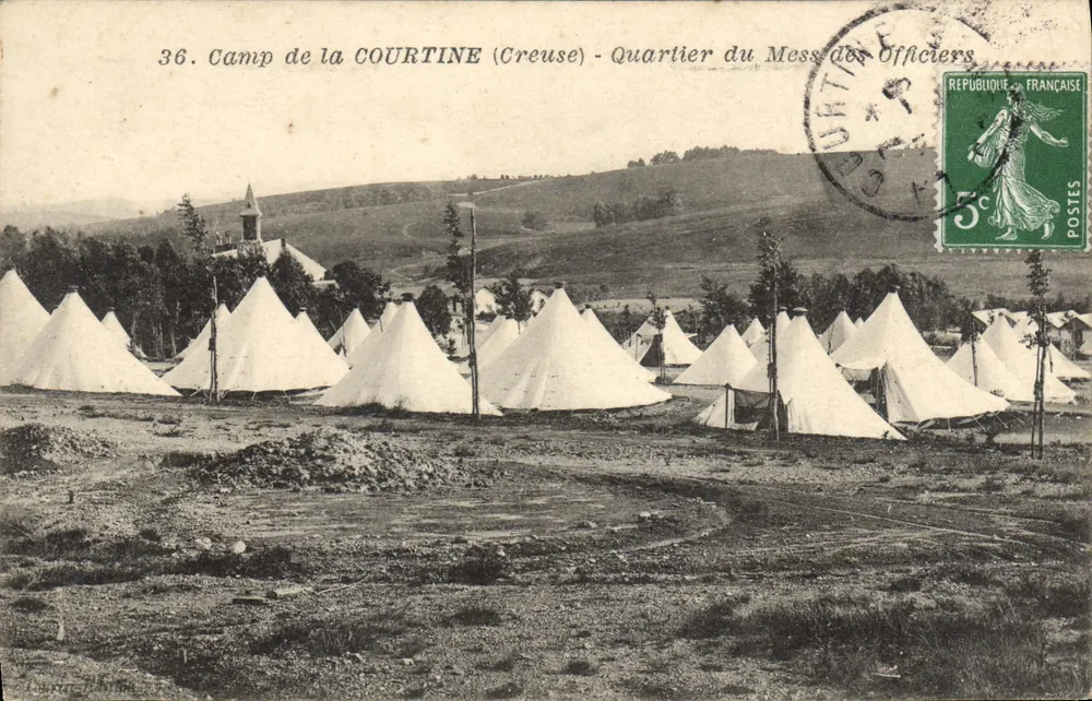 Camp de la COURTINE (Creuse) — Quartier des Offiziersmess — unbekannter Verlag, Nr. 36 - Vorderseite