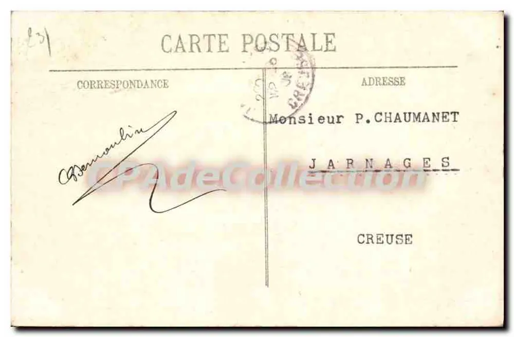Camp de la COURTINE (Creuse) — Quartier des Offiziersmess — unbekannter Verlag, Nr. 36 - Rückseite