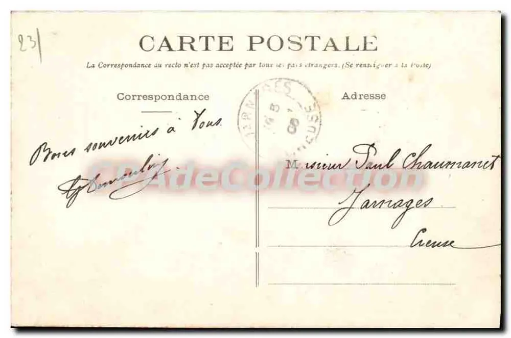 EVAUX-LES-BAINS (Creuse) - Estabelecimento Termal - O Parque - Verso