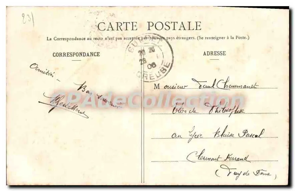 Crozant (Creuse) - Pont Charreau — A. de Nussac, editora, Guéret - Verso
