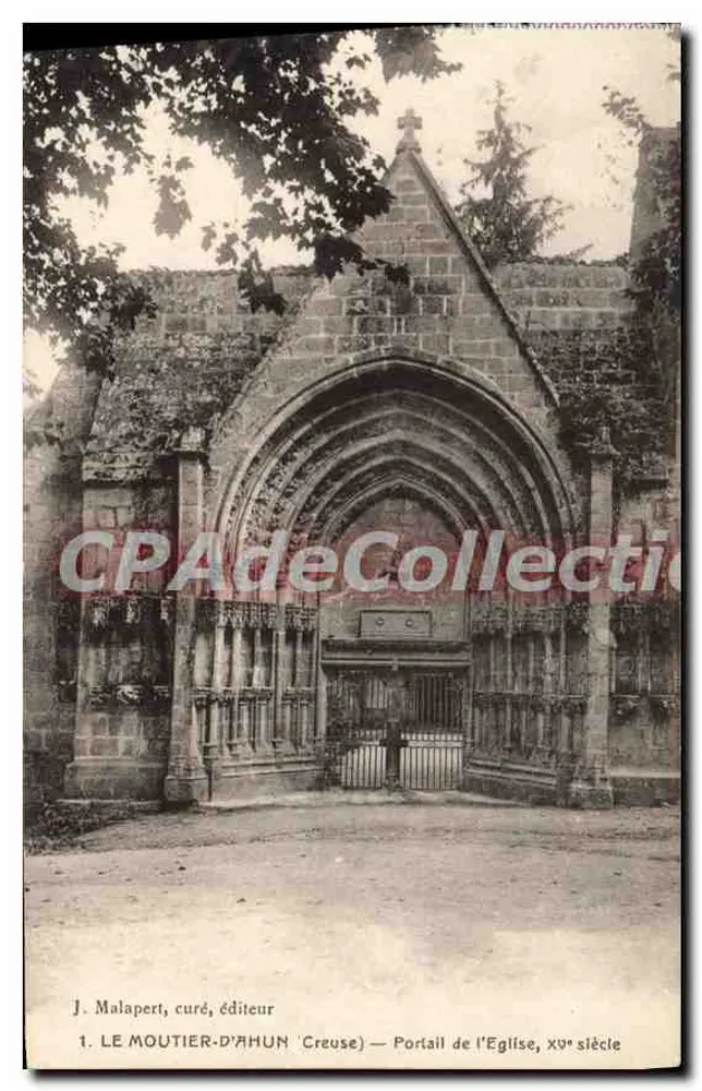 Le Moutier-d'Ouhun — Portal der Kirche, 15. Jahrhundert — J. Malapert, Pfarrer, Verleger - Vorderseite