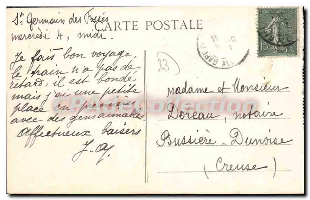 Le Moutier-d'Ouhun — Portal der Kirche, 15. Jahrhundert — J. Malapert, Pfarrer, Verleger - Rückseite