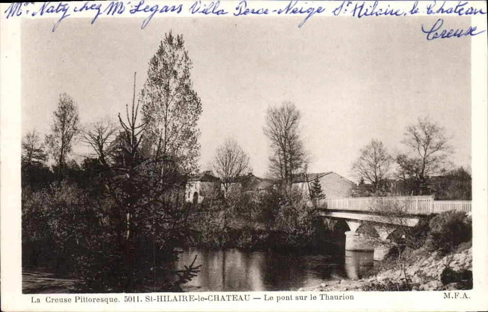 St-Hilaire-le-Château — Die Brücke über den Thaurion — M.F.A. 5011 - Vorderseite