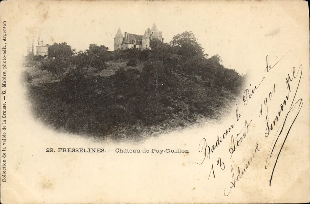 Fresselines — Castelo de Puy-Guillon — G. Mabire, foto-editora Argenton - Frente