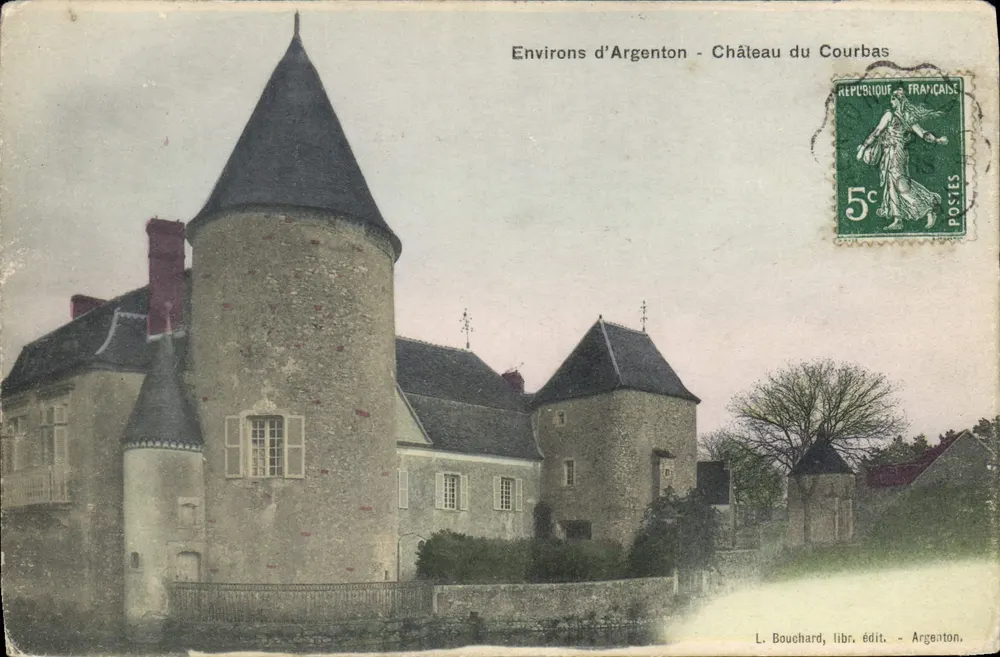 Castelo do Courbas — Arredores de Argenton — L. Bouchard, lib. édit. - Argenton - Frente