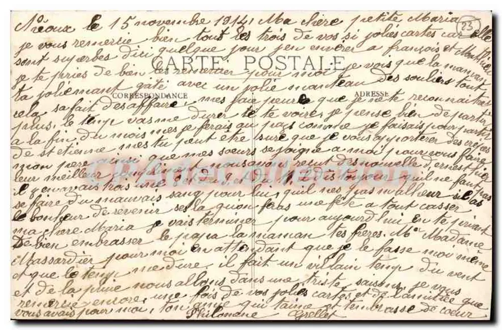 St-Germain-Beaupré (Creuse) — A fachada do Castelo — Editor: Carte Postale - Verso