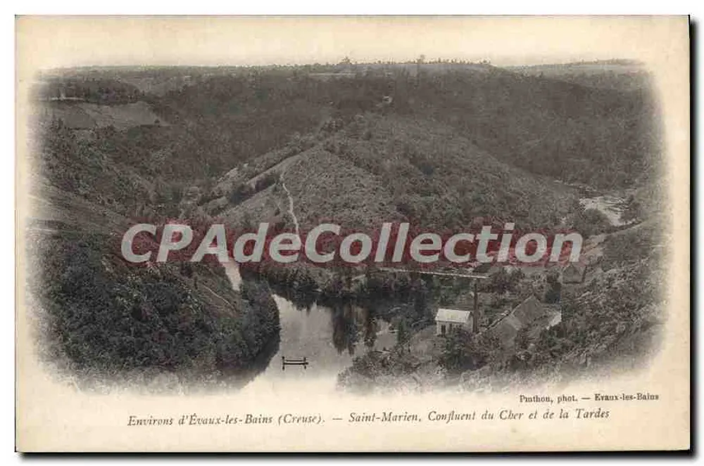 Saint-Marien — Zusammenfluss der Cher- und Tardes-Flüsse — Pnathon, phot. — Évaux-les-Bains - Vorderseite