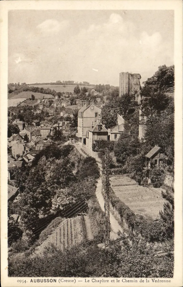 Aubusson (Creuse) — Das Kapitel und der Weg der Vedrenne — n° 0954 - Vorderseite