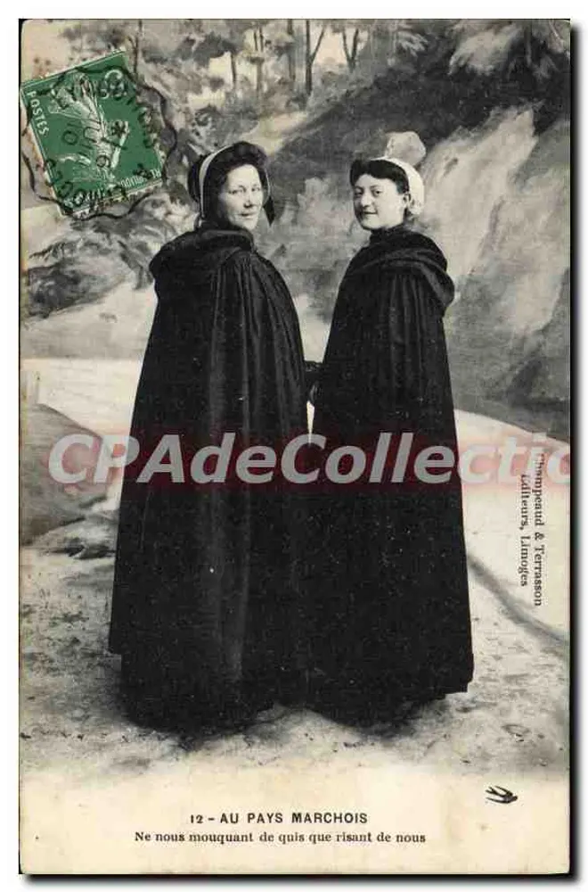 Zwei Frauen im traditionellen Kleid — Pays Marchois — Alphonse & Terrasson, Lureges - Vorderseite