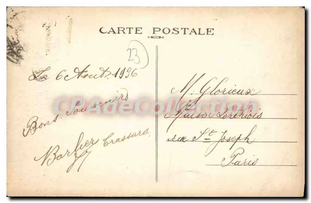 La Creuse pitoresca — As margens do Thaurion — La Rigole du Diable — M.H.A. n°32 - Verso