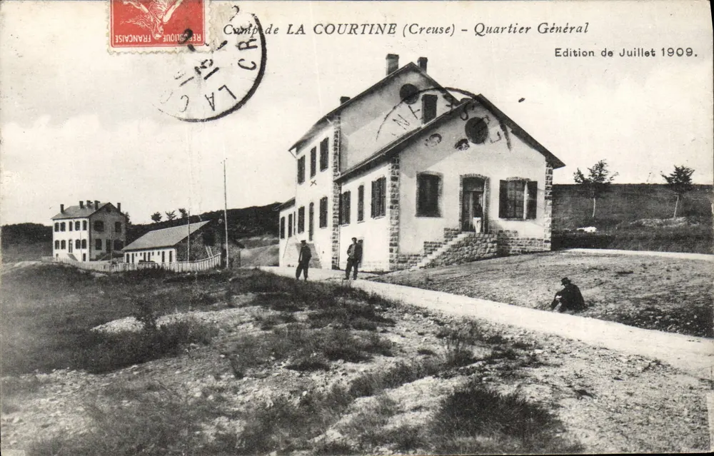 Campo de LA COURTINE (Creuse) — Quartel Geral — Edição de Julho de 1909 - Frente