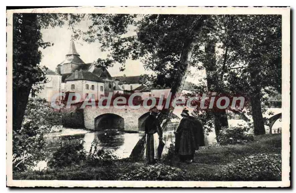Bäuerinnen an den Ufern der Creuse — La Creuse pittoresque — Verlag: Enéka, Nr. 10 - Vorderseite