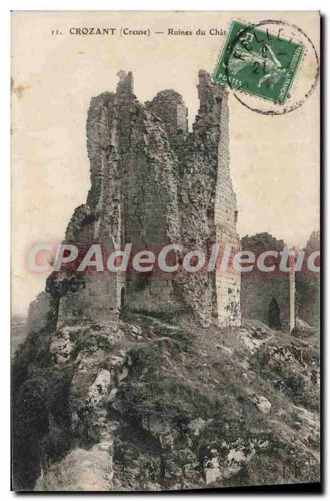 Crozant (Creuse) — Ruínas do Castelo — Editor: P. L. C. (n° 11) - Frente