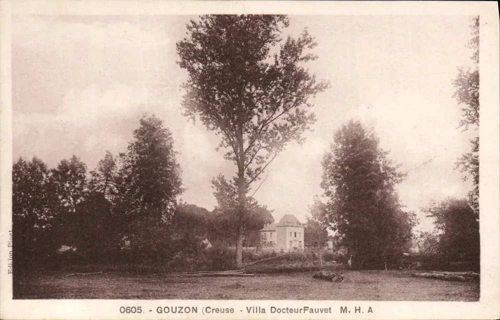 Gouzon (Creuse) - Villa Docteur Fauvet - Edition Pinet, n° 0605 - Vorderseite
