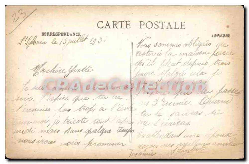 Boussac (Creuse) — Die Wasserfälle des Mühlenbachs Bérou und eine der Verteidigungstürme des alten Schlosses - Rückseite