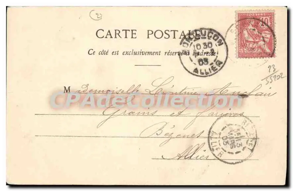 La Celle Dunoise (Creuse) — Vista geral — A. de Nussac, editor, Guéret, n°156 - Verso