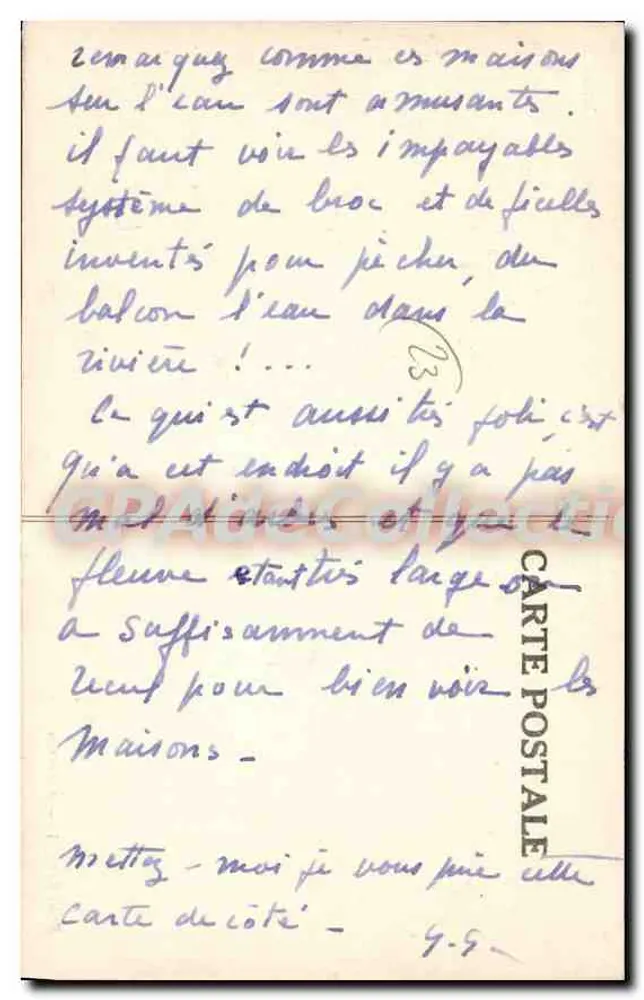 Argenton — Linker Ufer, Alte Brücke und Alte Galerien — Verlag Langlois - Rückseite