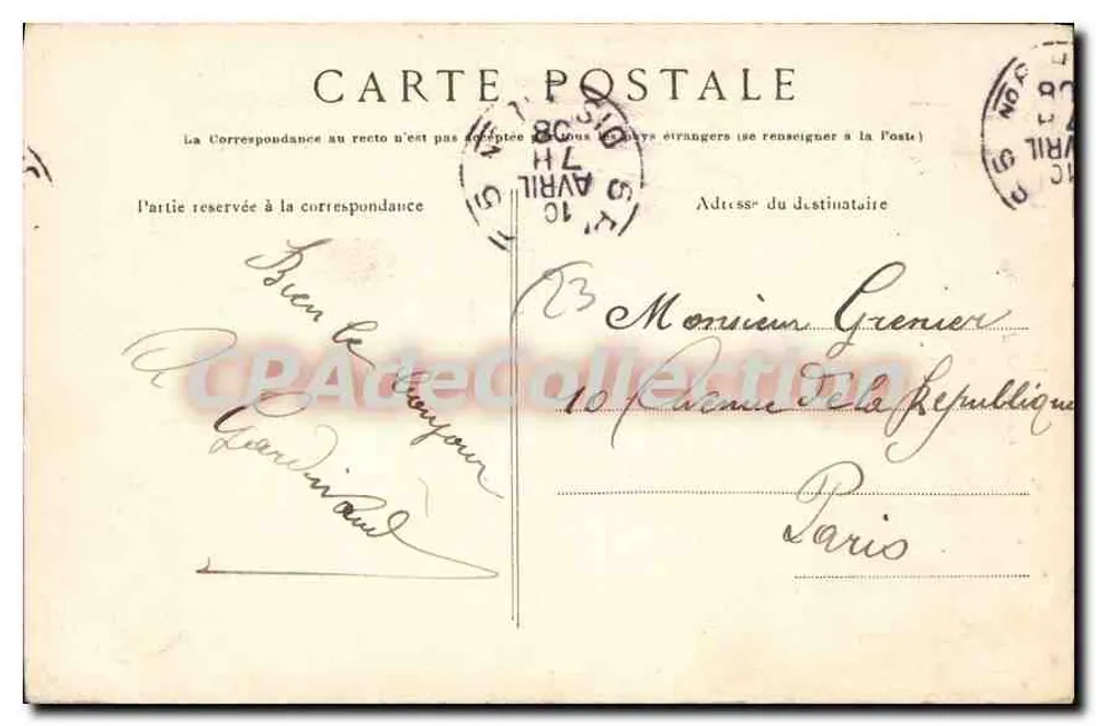 Im Creuse-Departement — Frau in traditioneller Cape — A. de Nussac, Verlag Gueret - Rückseite