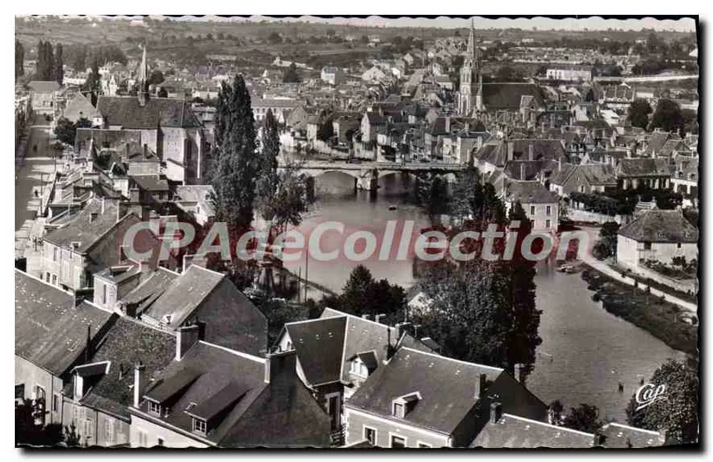 Argenton-sur-Creuse — Allgemeiner Blick auf die Stadt und die Brücke — REAL PHOTO, Paris - Vorderseite