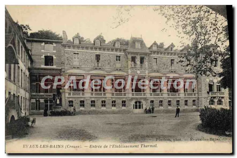 EVAUX-LES-BAINS (Creuse) — Eingang zum Thermalbad — Pinthon, phot. — Evaux-les-Bains - Vorderseite