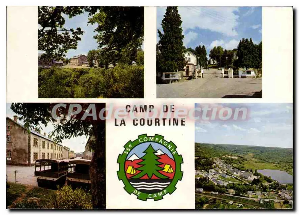 Campo de La Courtine — 3ª Companhia de Campo — vista aérea e entrada sul - Frente