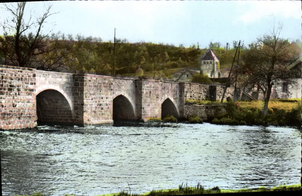 MOUTIER-D'AHUN (Creuse) — Ansicht der römischen Brücke über die Creuse — A. Rougeon, n°16 - Vorderseite