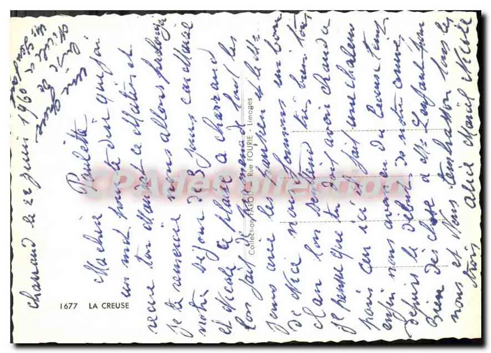 पैनोरमिक पोस्टकार्ड क्रेयूस — अज्ञात प्रकाशक, संख्या 1677 - पीछे