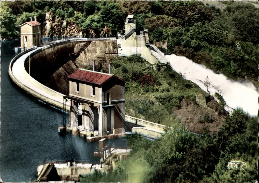 O Barragem de Eguzon e seu Desaguador — A Creuse Pitoresca — editor M. Rousse, Châteauroux - Frente