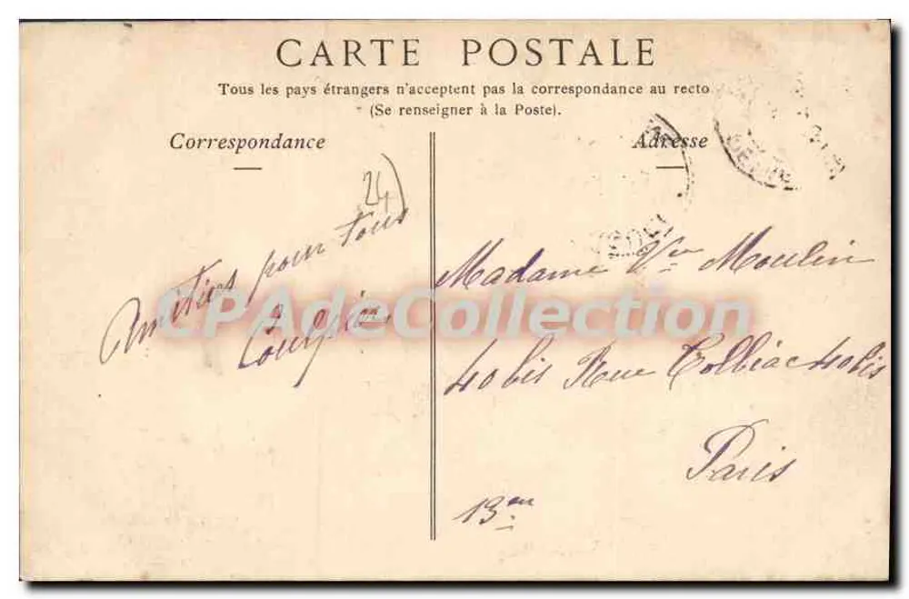 Périgueux — Casa com colmios sobre estacas — Finaux Moulin - Verso