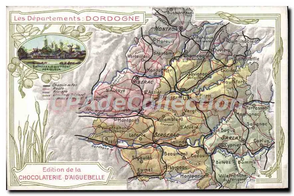 Die Departemente: DORDOGNE — Ausgabe der CHOCOLATERIE D'AIGUEBELLE - Vorderseite