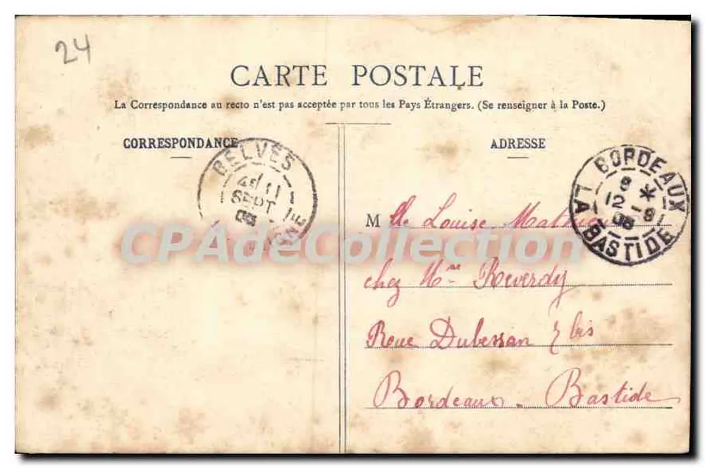 Belvès - Capelou - Vista geral — Gliché G. A. — n° 121 - Verso
