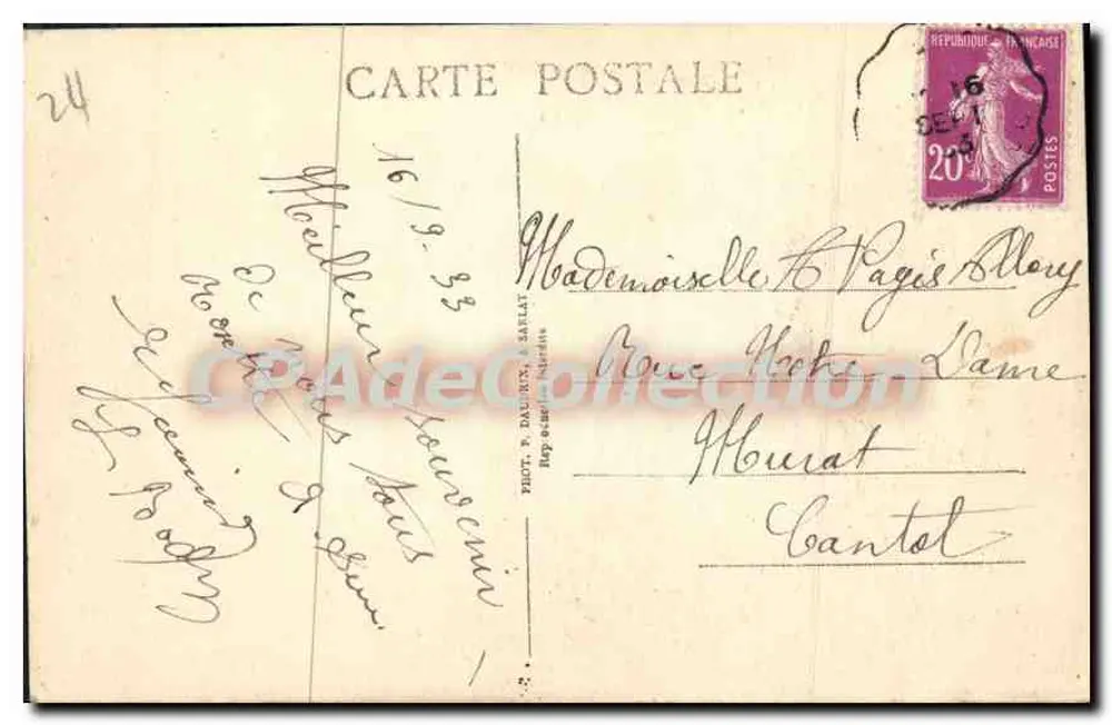 Tal und Schloss Rouffillac — CARLUX — Die malerische Dordogne - Rückseite