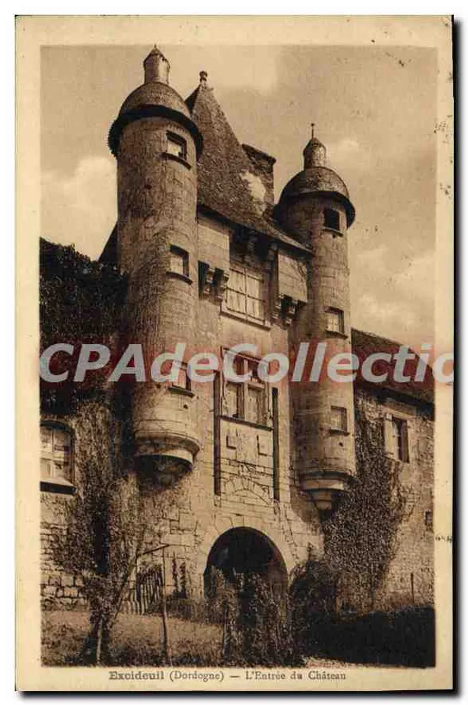 Excoldeuil (Dordogne) — A Entrada do Castelo — Editor: ARGRA - Frente