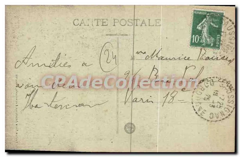 Schloss Lamothe-Montravel — Dordogne — Verlag: La Nouvelle France, n° 1186 - Rückseite