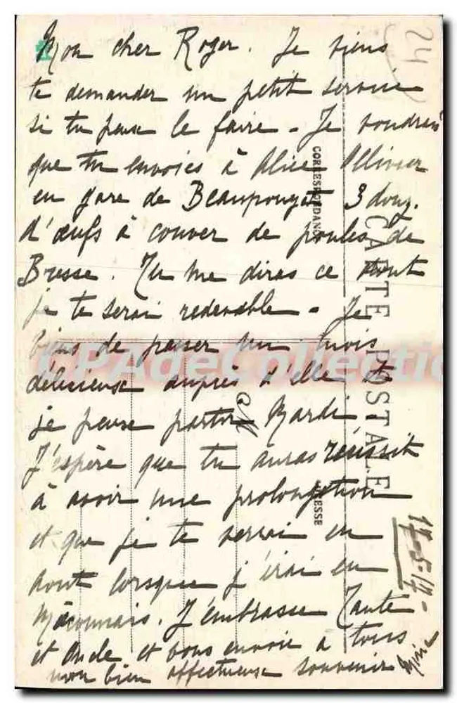 Castelo de Fournil — Dordogne — Editor: C. P. de la Bastie, n°3 - Verso