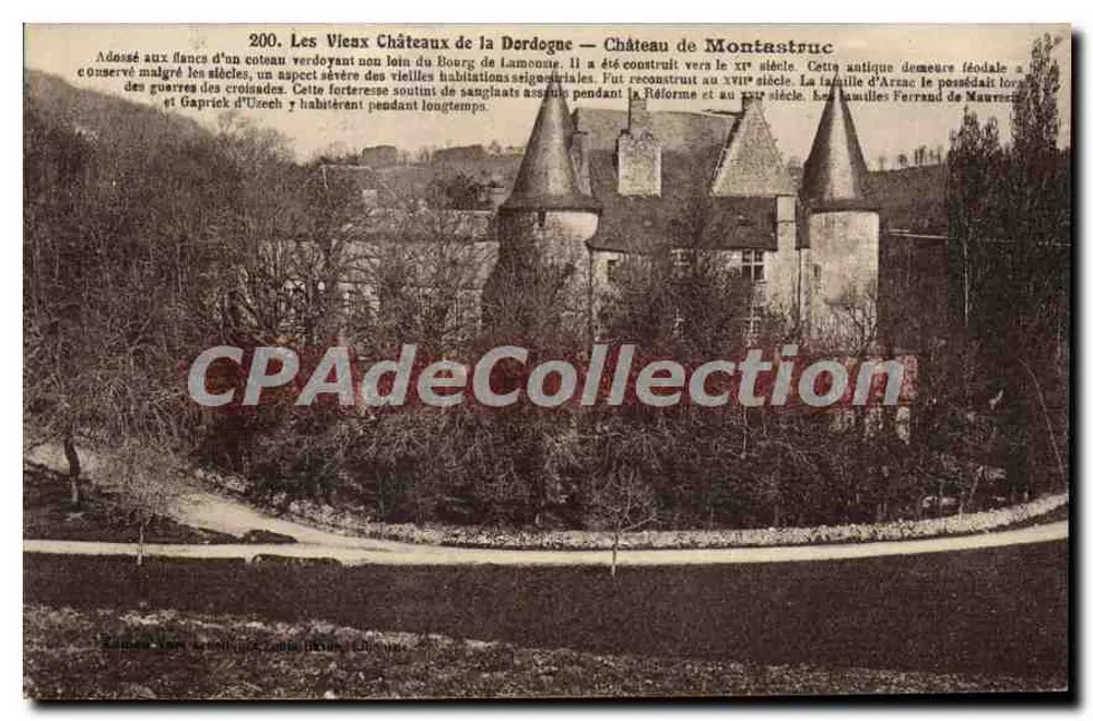 Schloss Montastruc — Die alten Schlösser der Dordogne — Verlag: Édouard Verne, Schloss Montastruc - Vorderseite