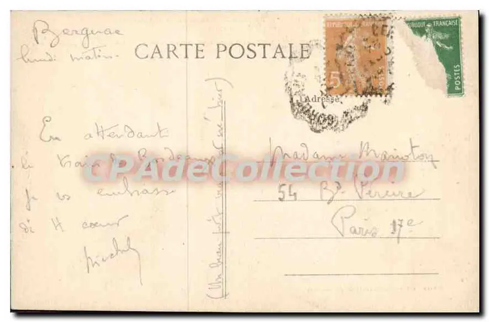 Schloss Montastruc — Die alten Schlösser der Dordogne — Verlag: Édouard Verne, Schloss Montastruc - Rückseite
