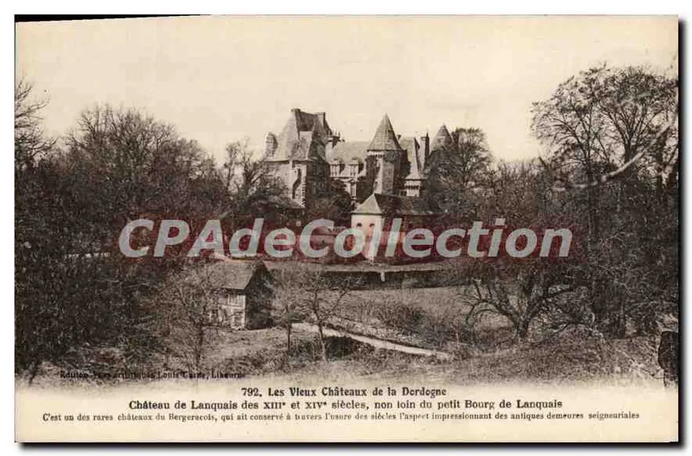 Château de Lanquais aus dem 13. und 14. Jahrhundert — Die alten Schlösser der Dordogne — Ausgabe der Archives Louis Caire, Limoges, Nr. 792 - Vorderseite