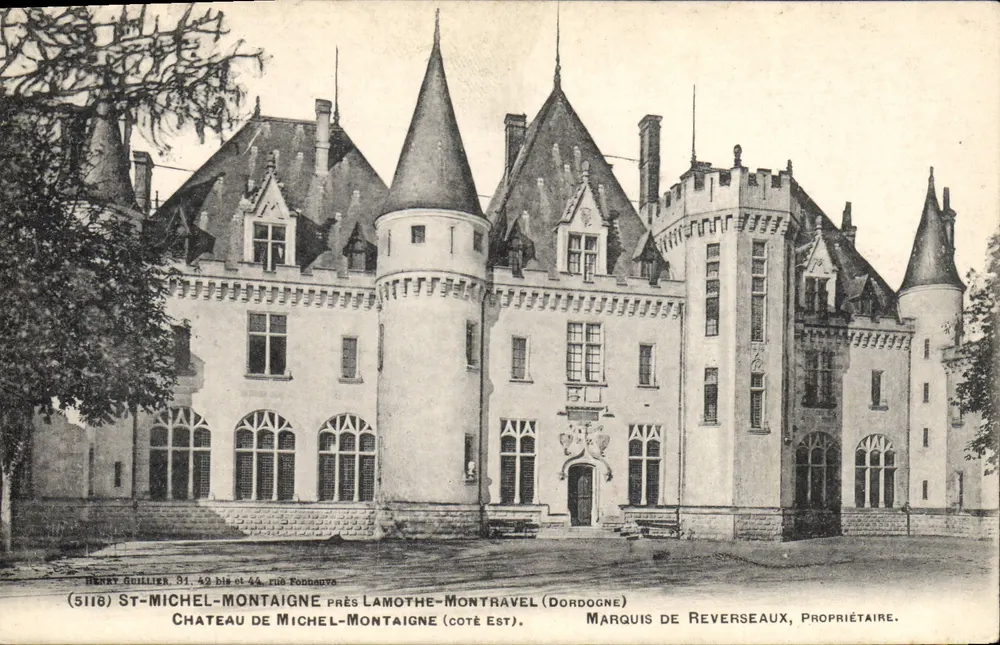 Schloss Michel-Montaigne — nahe Lamothe-Montravel, Dordogne — Verlag Henay Guillier, n° 5118 - Vorderseite