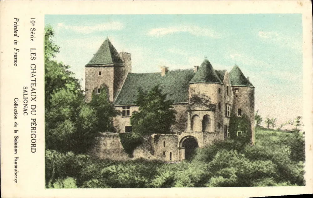 Castelo de Salignac — Os Castelos do Périgord — 10ª Série, Coleção da Solution Pauauberge - Frente