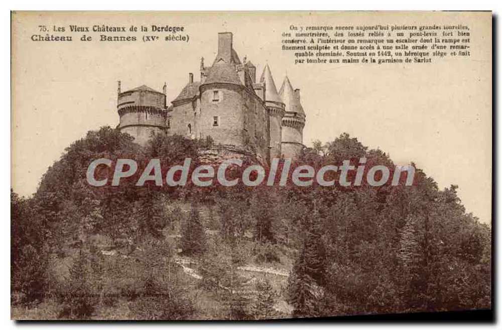 Schloss Bannes — 15. Jahrhundert — Antike Ansichtskarte, Nr. 75 - Vorderseite