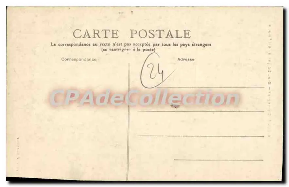 Piégut (Dordogne) — Belo Donjon do Século XIII — Editor J. Gourlan - Verso