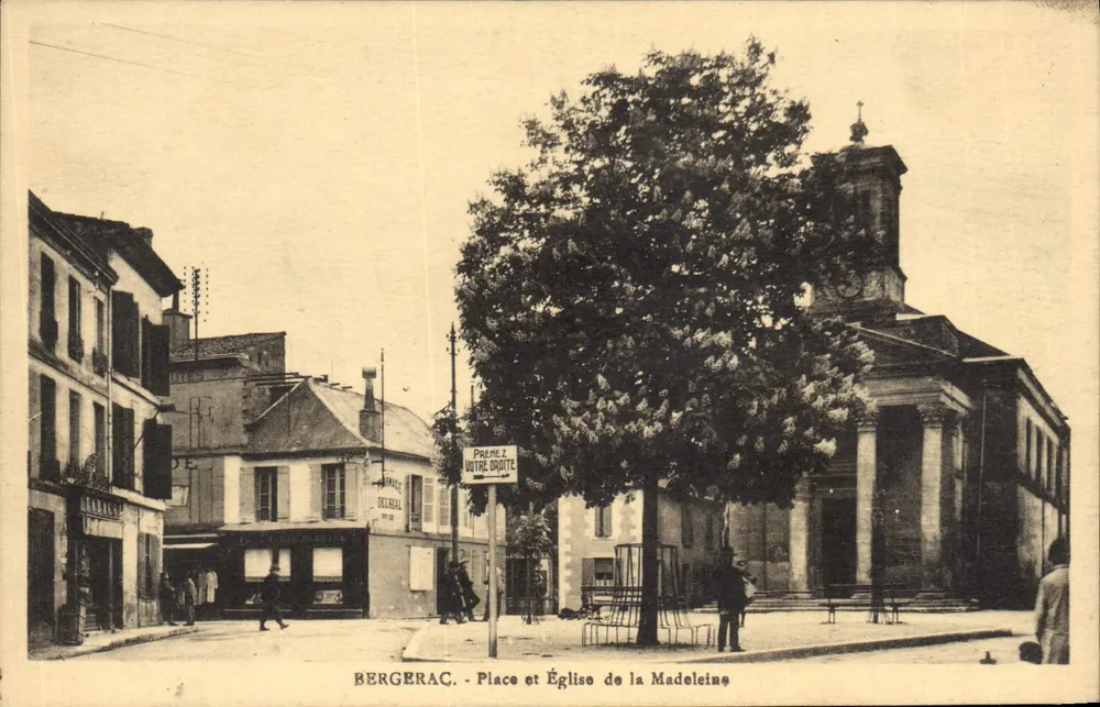 Bergerac — Platz und Kirche der Madeleine - Vorderseite