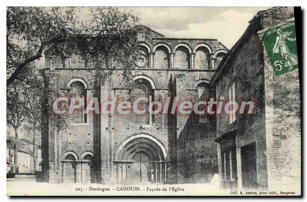 Cadouin - Facha de la Iglesia — Dordogne — Coll. A. Astruc, fot.-edit., Bergerac - Anverso